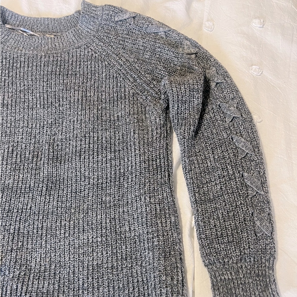 Gray Chunky Sweater Long
